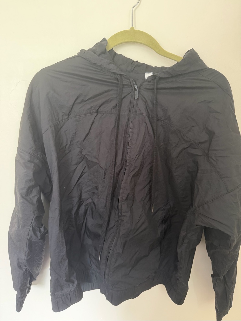 lululemon athletica Black Hooded Windbreaker Jacket